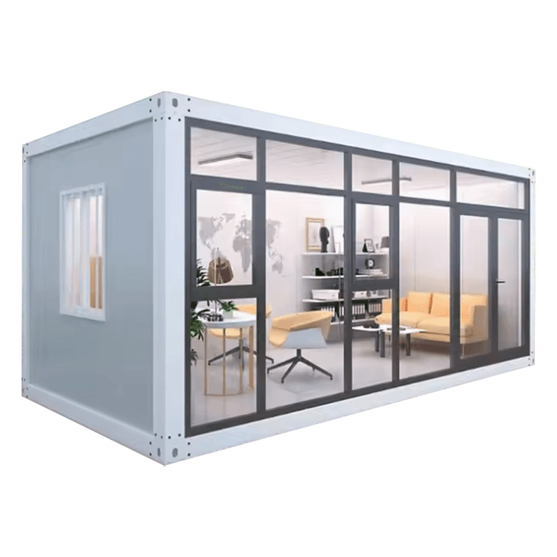 Casa de contêiner pré-fabricada para extensão de sala de sol de vidro de camada única ao ar livre