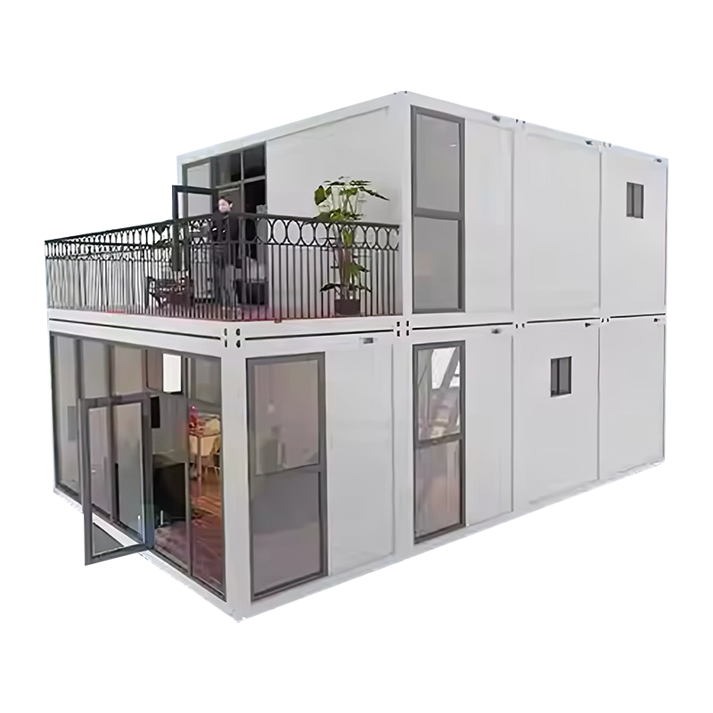 Casa de contêiner de vidro de dois andares