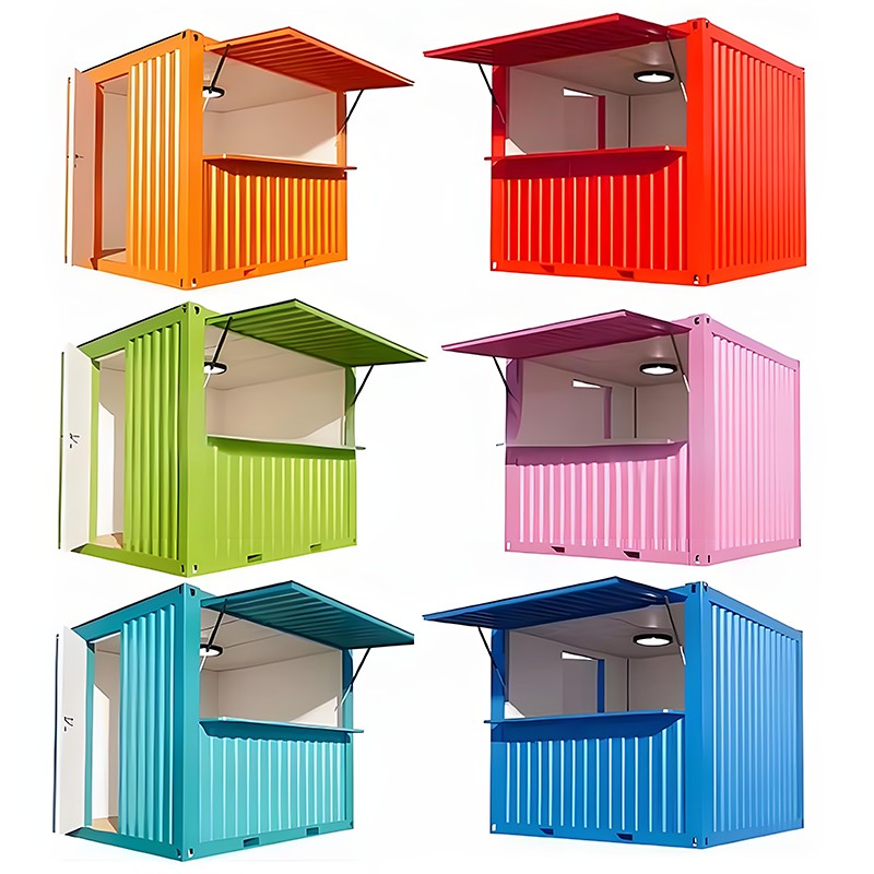 Pequena loja de contêineres (painel de parede corrugado)